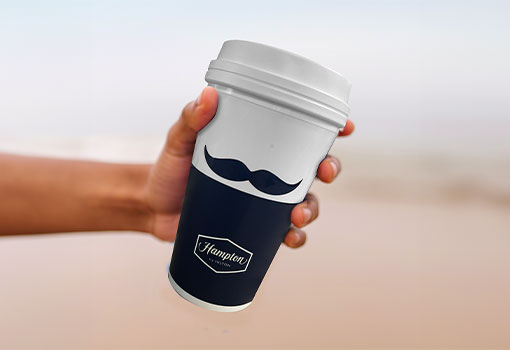 Hampton Mustache Travel Mug