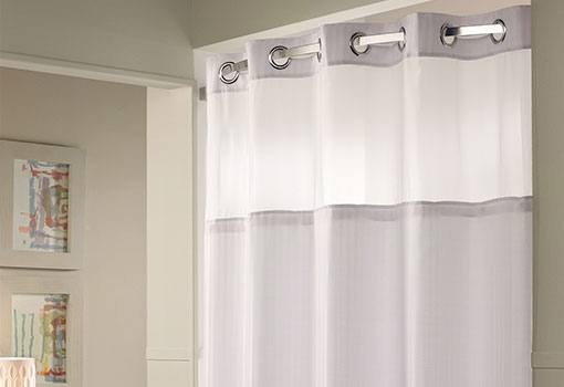 Herringbone Hookless Shower Curtain