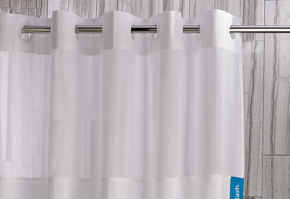Opaque Hookless Shower Curtain
