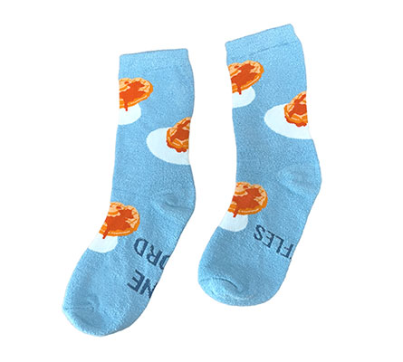 Socks with waffle design